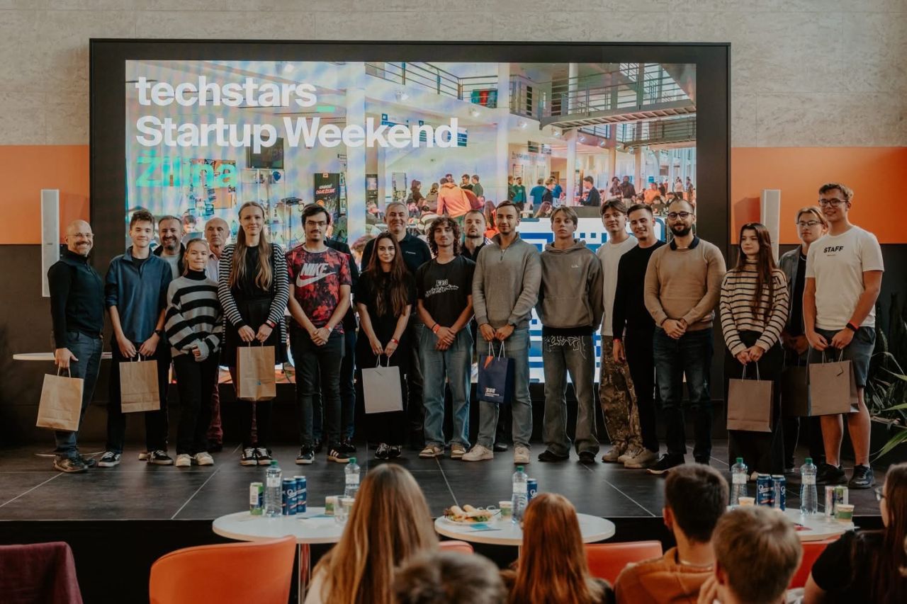 Photo of my team after winning the Startup Weekend Zilina