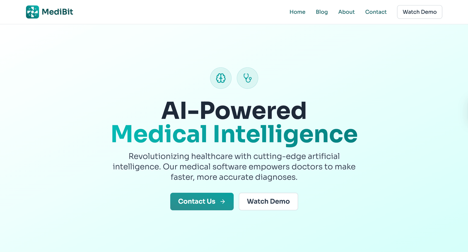 MediBit homepage